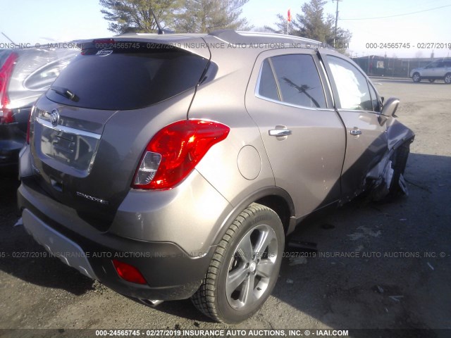 KL4CJASBXEB773367 - 2014 BUICK ENCORE BROWN photo 4