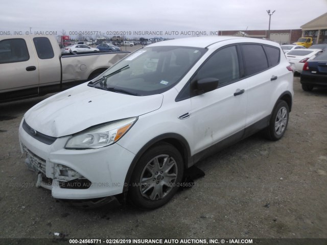 1FMCU0F78DUD57250 - 2013 FORD ESCAPE S WHITE photo 2