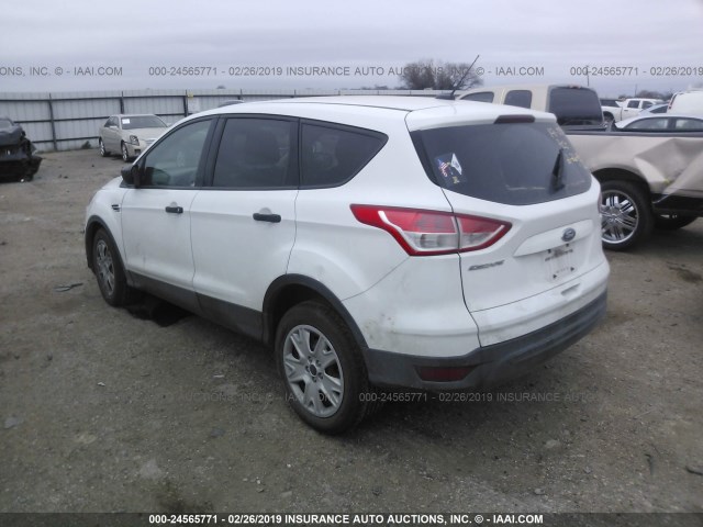 1FMCU0F78DUD57250 - 2013 FORD ESCAPE S WHITE photo 3