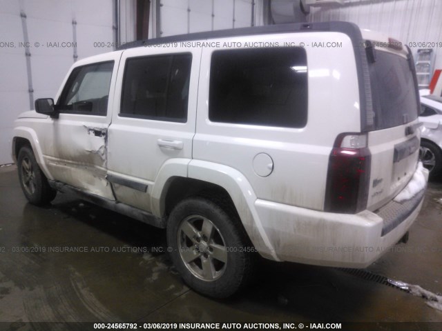1J8HG48K07C690362 - 2007 JEEP COMMANDER WHITE photo 3