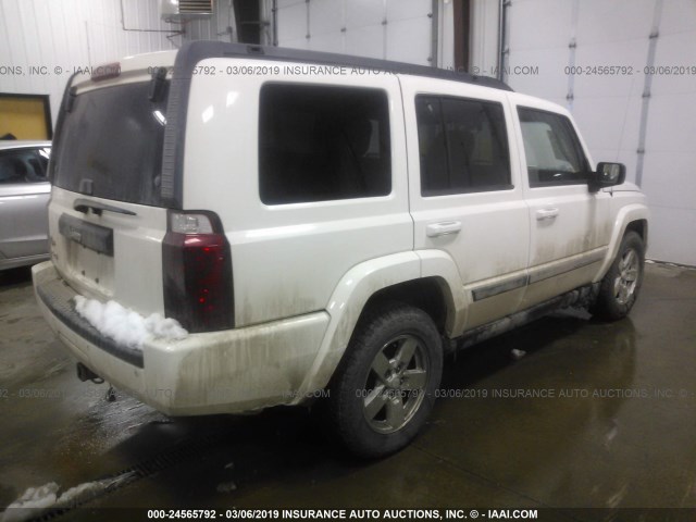 1J8HG48K07C690362 - 2007 JEEP COMMANDER WHITE photo 4