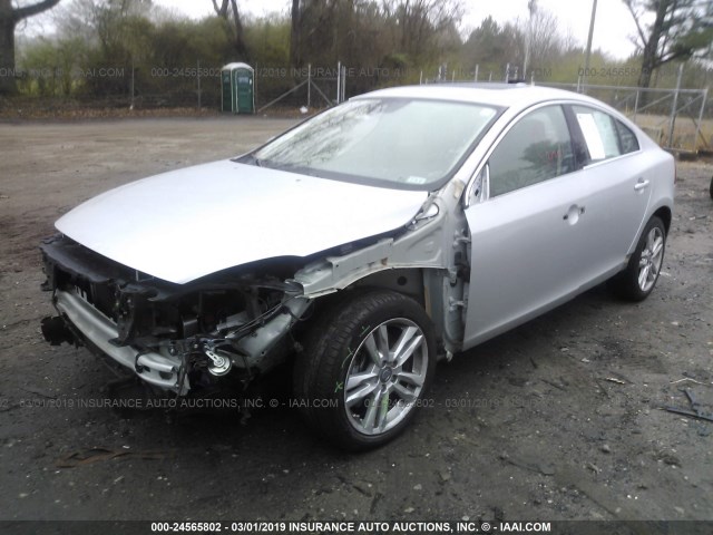 YV1622FSXC2135126 - 2012 VOLVO S60 T5 SILVER photo 2