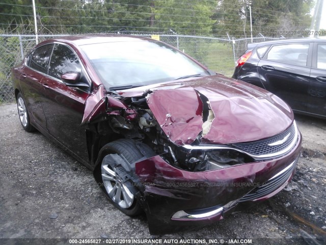 1C3CCCAB6GN163937 - 2016 CHRYSLER 200 LIMITED RED photo 1