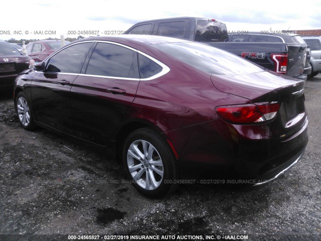 1C3CCCAB6GN163937 - 2016 CHRYSLER 200 LIMITED RED photo 3