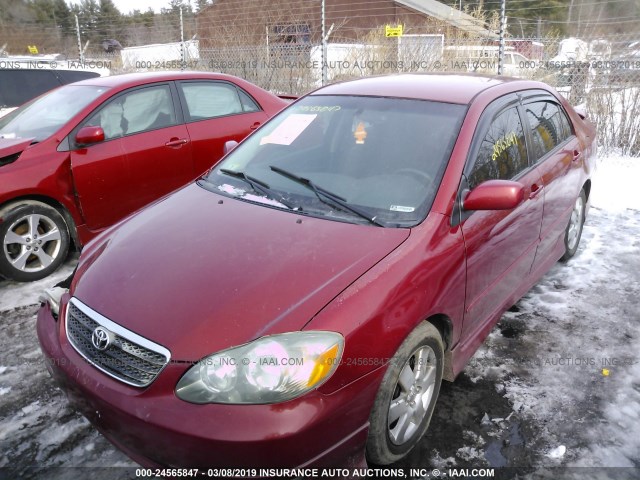 2T1BR32E87C824787 - 2007 TOYOTA COROLLA CE/LE/S RED photo 2