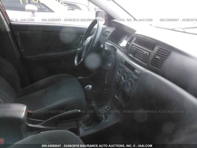 2T1BR32E87C824787 - 2007 TOYOTA COROLLA CE/LE/S RED photo 5