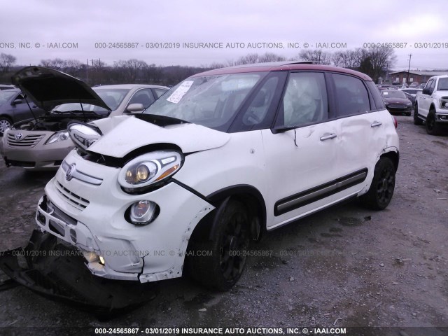 ZFBCFADH4HZ040027 - 2017 FIAT 500L TREKKING WHITE photo 2