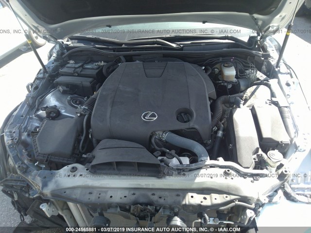 JTHBF1D27E5017492 - 2014 LEXUS IS 250 SILVER photo 10