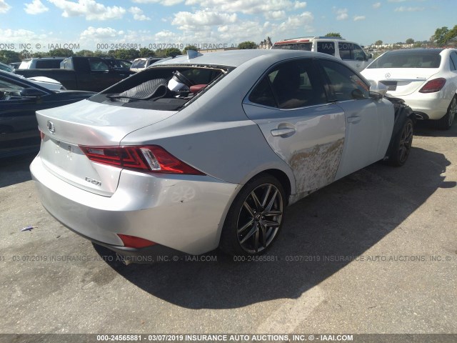 JTHBF1D27E5017492 - 2014 LEXUS IS 250 SILVER photo 4