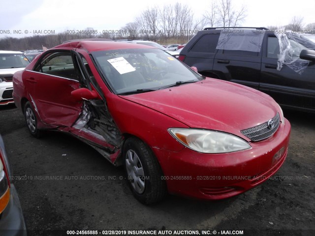 4T1BE32K63U782369 - 2003 TOYOTA CAMRY LE/XLE/SE RED photo 1