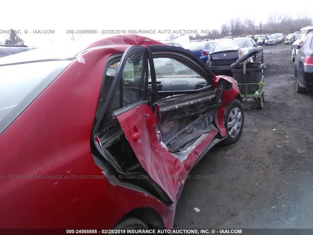 4T1BE32K63U782369 - 2003 TOYOTA CAMRY LE/XLE/SE RED photo 6