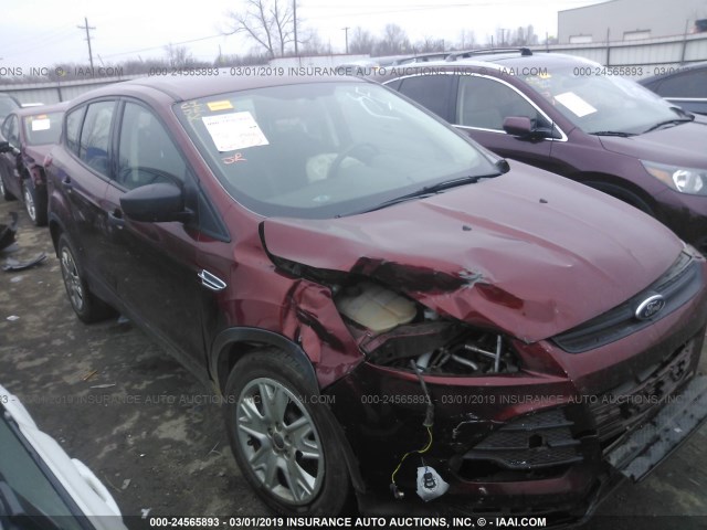 1FMCU0F7XEUA76830 - 2014 FORD ESCAPE S MAROON photo 1