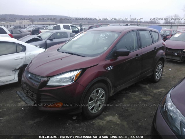 1FMCU0F7XEUA76830 - 2014 FORD ESCAPE S MAROON photo 2