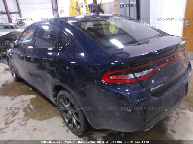 1C3CDFBA8DD334564 - 2013 DODGE DART SXT BLUE photo 3