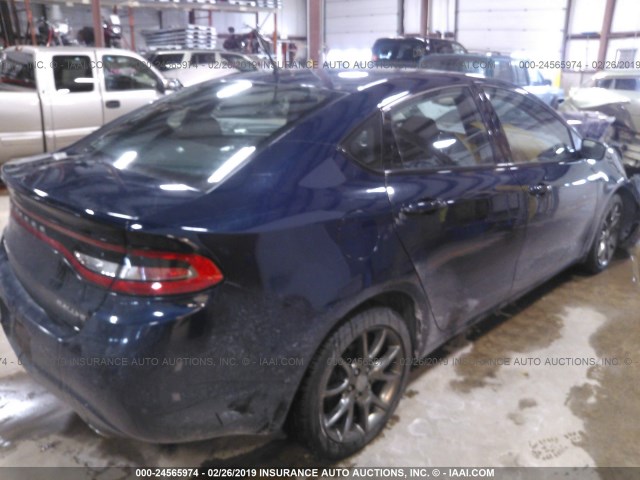 1C3CDFBA8DD334564 - 2013 DODGE DART SXT BLUE photo 4