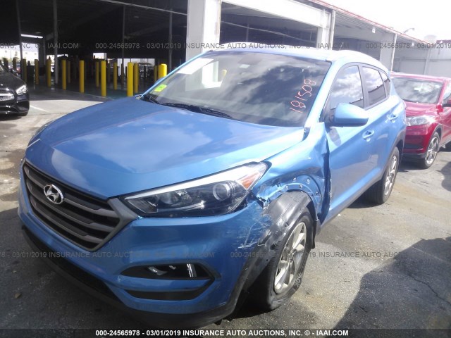 KM8J33A4XGU181508 - 2016 HYUNDAI TUCSON LIMITED/SPORT AND ECO/SE BLUE photo 2