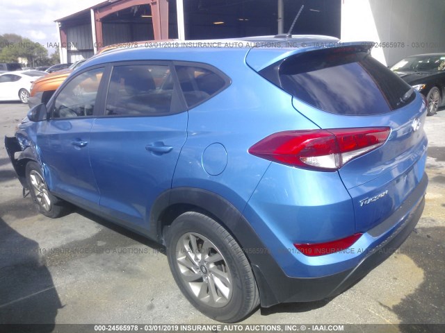 KM8J33A4XGU181508 - 2016 HYUNDAI TUCSON LIMITED/SPORT AND ECO/SE BLUE photo 3