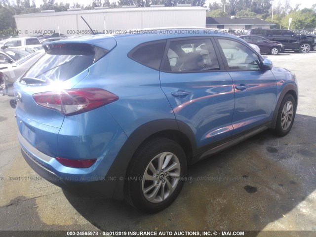 KM8J33A4XGU181508 - 2016 HYUNDAI TUCSON LIMITED/SPORT AND ECO/SE BLUE photo 4