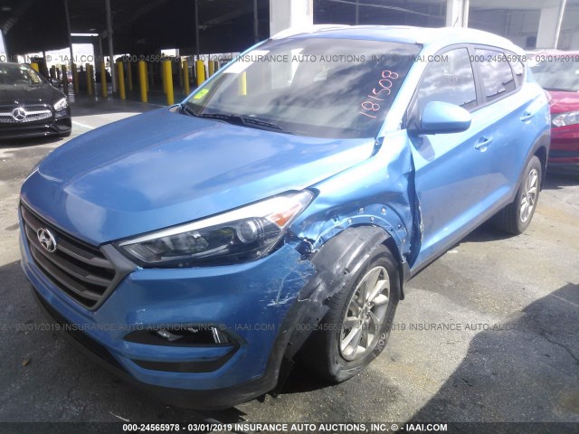 KM8J33A4XGU181508 - 2016 HYUNDAI TUCSON LIMITED/SPORT AND ECO/SE BLUE photo 6