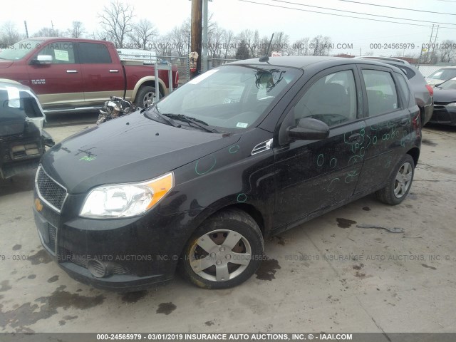 KL1TD6DE4BB171682 - 2011 CHEVROLET AVEO LS/LT BLACK photo 2
