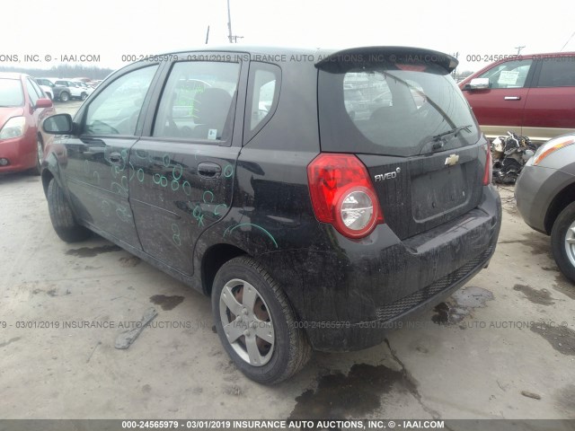 KL1TD6DE4BB171682 - 2011 CHEVROLET AVEO LS/LT BLACK photo 3