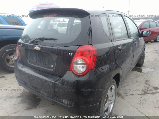 KL1TD6DE4BB171682 - 2011 CHEVROLET AVEO LS/LT BLACK photo 4