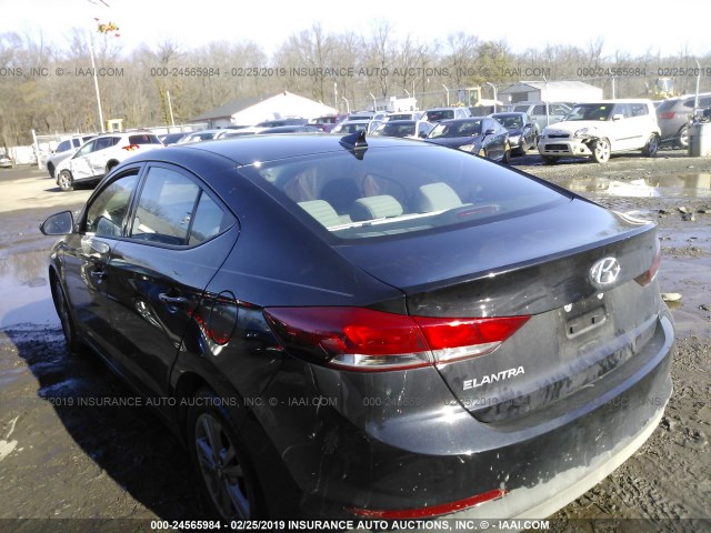 5NPD84LF2JH358934 - 2018 HYUNDAI ELANTRA SEL/VALUE/LIMITED GRAY photo 3