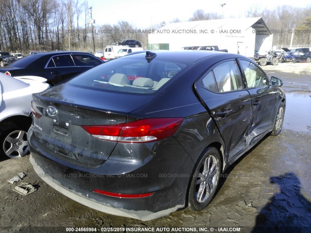 5NPD84LF2JH358934 - 2018 HYUNDAI ELANTRA SEL/VALUE/LIMITED GRAY photo 4