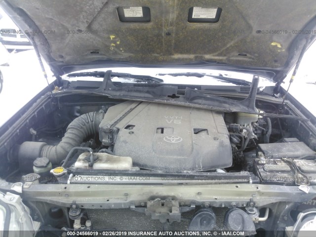 JTEBU14R660083255 - 2006 TOYOTA 4RUNNER SR5/SPORT GRAY photo 10