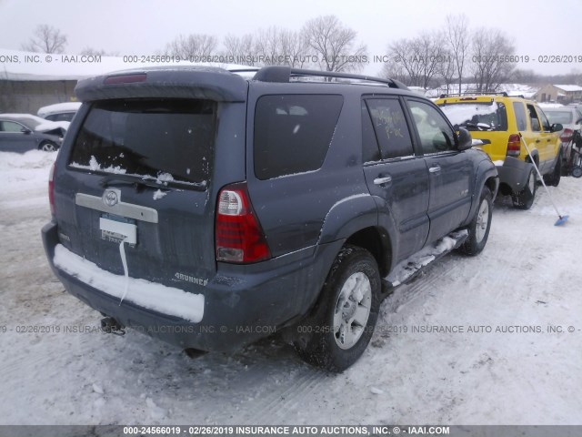 JTEBU14R660083255 - 2006 TOYOTA 4RUNNER SR5/SPORT GRAY photo 4