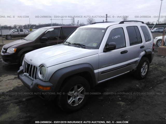 1J8GL48K03W629478 - 2003 JEEP LIBERTY SPORT/FREEDOM SILVER photo 2