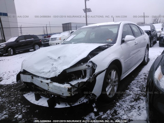 2G1WC5E37D1191680 - 2013 CHEVROLET IMPALA LTZ WHITE photo 2