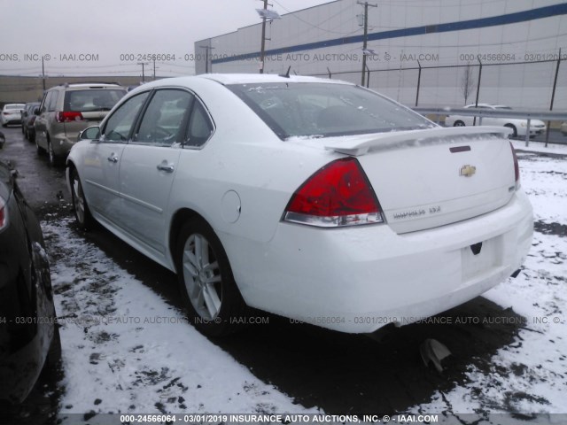 2G1WC5E37D1191680 - 2013 CHEVROLET IMPALA LTZ WHITE photo 3