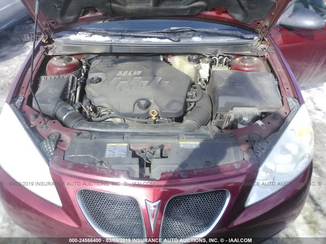 1G2ZH57N794149756 - 2009 PONTIAC G6 GT RED photo 10