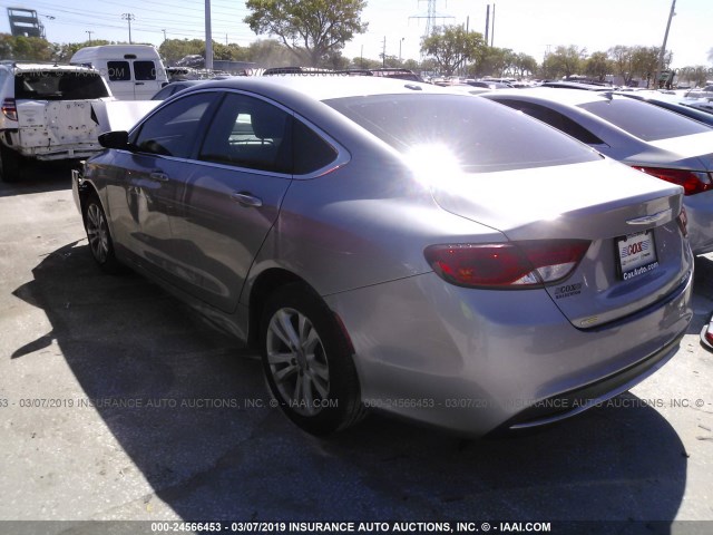 1C3CCCAB4FN665912 - 2015 CHRYSLER 200 LIMITED GRAY photo 3