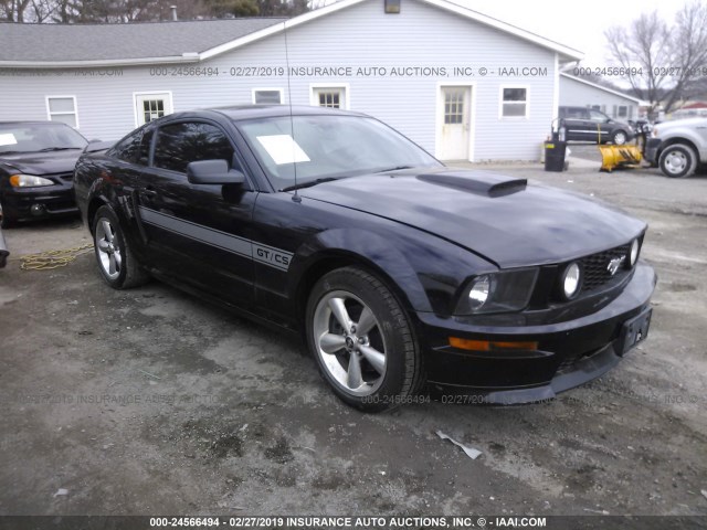 1ZVHT82H575221082 - 2007 FORD MUSTANG GT BLACK photo 1