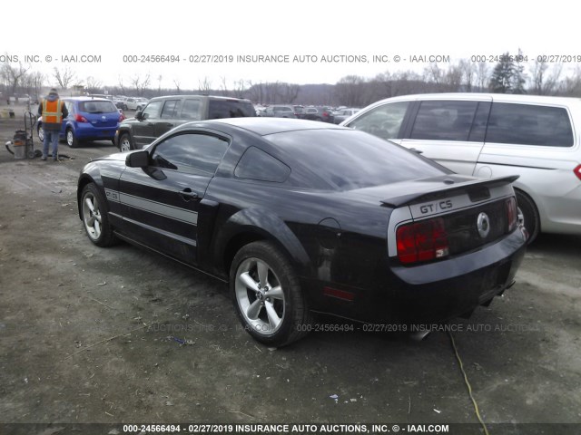 1ZVHT82H575221082 - 2007 FORD MUSTANG GT BLACK photo 3