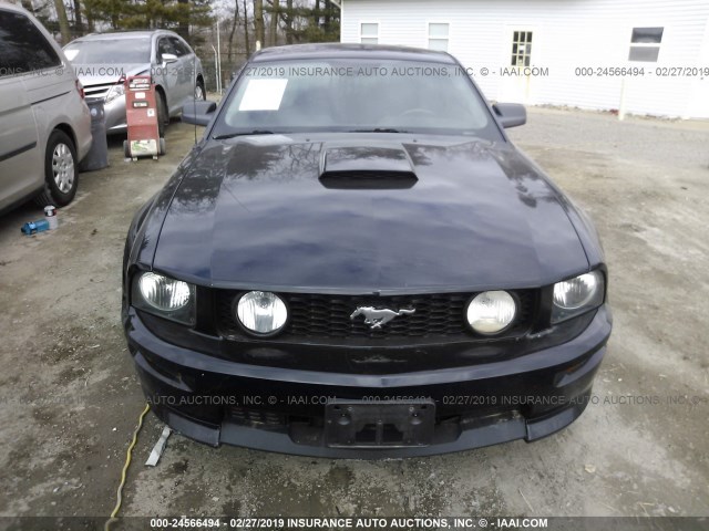 1ZVHT82H575221082 - 2007 FORD MUSTANG GT BLACK photo 6