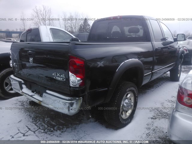 3D7KS28D78G198580 - 2008 DODGE RAM 2500 ST/SLT BLACK photo 4