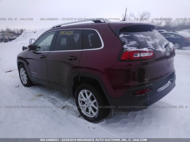 1C4PJLCB7GW177050 - 2016 JEEP CHEROKEE LATITUDE RED photo 3