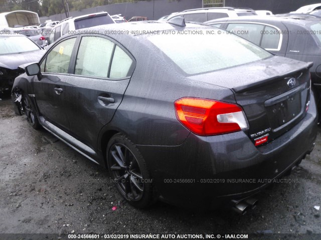 JF1VA1F68K8802097 - 2019 SUBARU WRX LIMITED GRAY photo 3