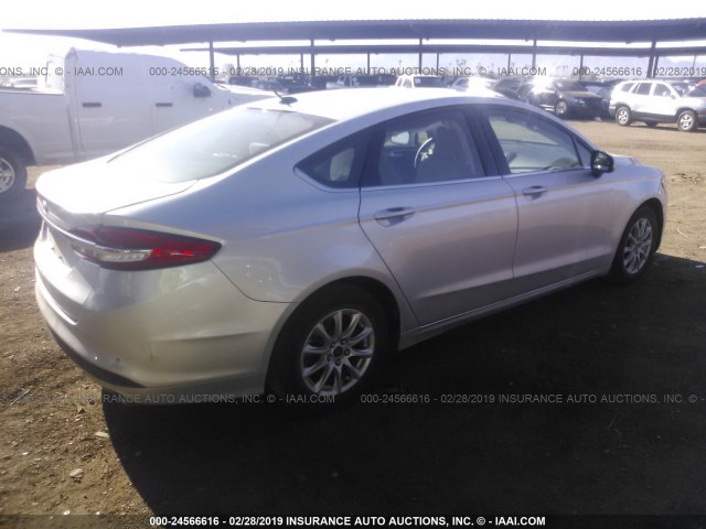 3FA6P0G7XHR379759 - 2017 FORD FUSION S SILVER photo 4