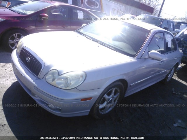 KMHWF35H35A180810 - 2005 HYUNDAI SONATA GLS/LX SILVER photo 2