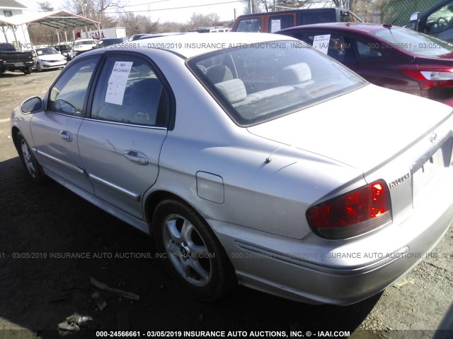 KMHWF35H35A180810 - 2005 HYUNDAI SONATA GLS/LX SILVER photo 3