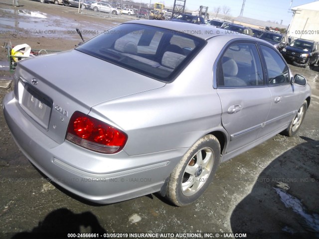 KMHWF35H35A180810 - 2005 HYUNDAI SONATA GLS/LX SILVER photo 4