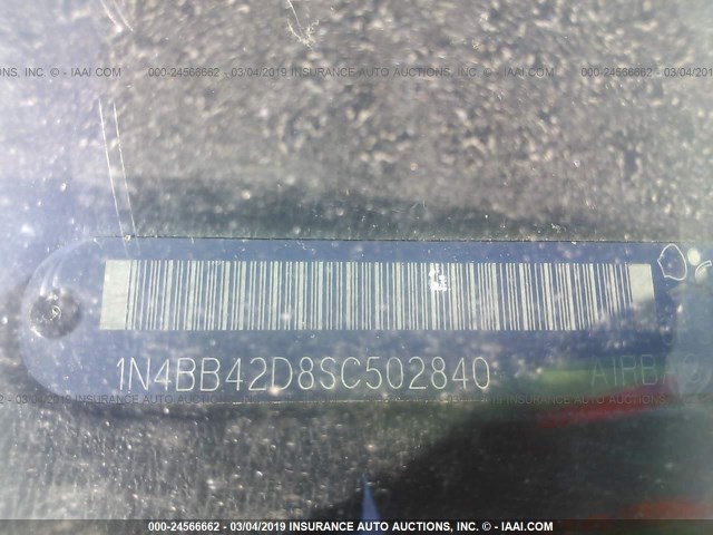 1N4BB42D8SC502840 - 1995 NISSAN 200SX SE-R BLACK photo 9