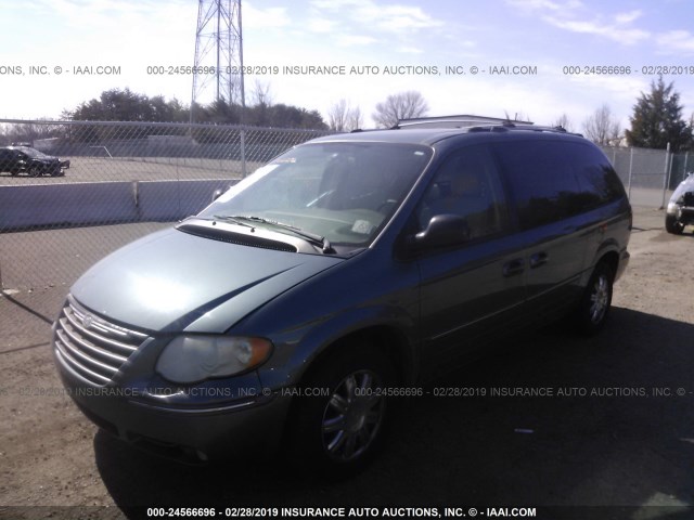 2C4GP64L65R222587 - 2005 CHRYSLER TOWN & COUNTRY LIMITED BLUE photo 2