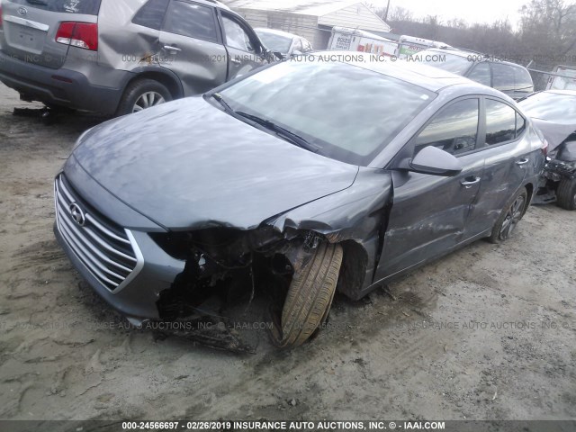 5NPD84LF3JH341253 - 2018 HYUNDAI ELANTRA SEL/VALUE/LIMITED GRAY photo 2