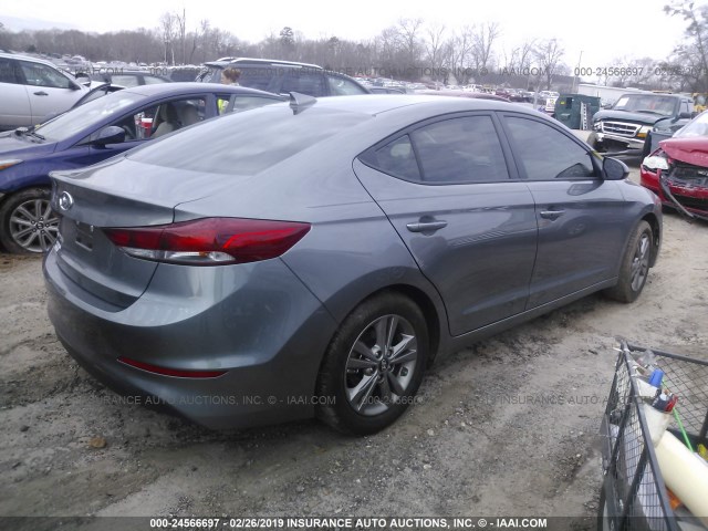 5NPD84LF3JH341253 - 2018 HYUNDAI ELANTRA SEL/VALUE/LIMITED GRAY photo 4