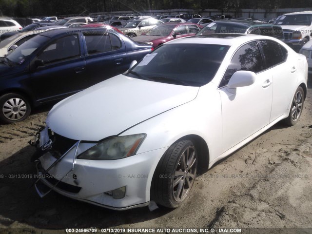 JTHBK262782062436 - 2008 LEXUS IS 250 WHITE photo 2